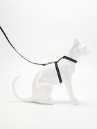 Комплект для кошек светоотражающий, ширина 1 см, шлейка 21-35 см, поводок 120 см, чёрный - Фото 3