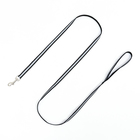 Комплект для кошек светоотражающий, ширина 1 см, шлейка 21-35 см, поводок 120 см, чёрный - Фото 6