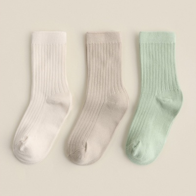 Носки детские SL Home 3 пары, размер 18-20, молочн/оливк