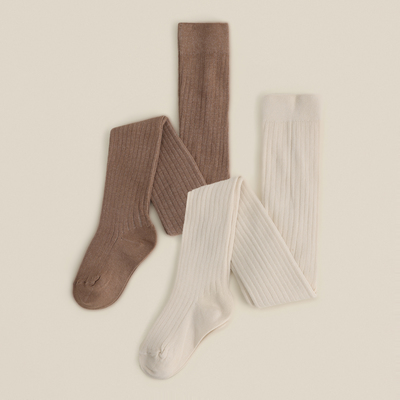 Колготки детские SL Home 2 пары, рост 128-134 см, молочн/беж