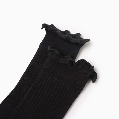 Гольфы для девочки «Крошка Я» BASIC LINE, набор 2 пары, розовые, чёрные, размер 10-12 см (9-12 мес.)