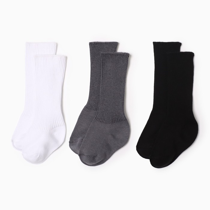 Гольфы детские 3 пары Крошка Я BASIC LINE, 12-14 см - Фото 1