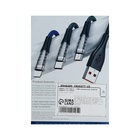 Кабель, 3 А, Type-C - USB, прозрачный, оплётка нейлон, 1 м, серый - фото 51531557 Кабель, 3 А, Type-C - USB, прозрачный, оплётка нейлон, 1 м, серый - фото 51531557