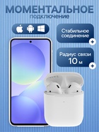 Наушники беспроводные BYZ i18 Youth version, TWS, вкладыши, микрофон, Bluetooth 5.0, 300 мАч, белые - Фото 2