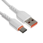 Кабель BYZ BC-151, Type-C - USB, 5 А, 1.1 м, TPE, белый - фото 321116360