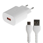 Сетевое зарядное устройство BYZ U40, 1 USB, 18 Вт, 5 А, кабель USB - micro USB, 1 м,PD,белый - фото 12021880