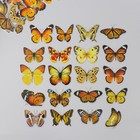 Наклейки для творчества пластик PVC "Янтарные бабочки" набор 40 шт 9х10.5 см - фото 109639199