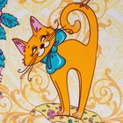 Простыня "Этель поплин" 1.5 сп Кошки на голубом 150*210 см, 100% хлопок, поплин - Фото 2