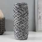 Шнур для вязания 35% хлопок,65% полипропилен 3 мм 85м/160±10 гр (Черный/белый) - Фото 1