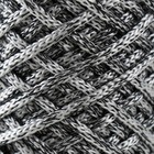Шнур для вязания 35% хлопок,65% полипропилен 3 мм 85м/160±10 гр (Черный/белый) - Фото 3
