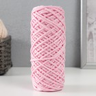 Шнур для вязания 35% хлопок,65%  полипропилен 3 мм 85м/160±10 гр (Розовый/белый) - фото 110288670