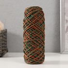 Шнур для вязания 35% хлопок,65%  полипропилен 3 мм 85м/160±10 гр ( Рябина/изумруд) - фото 110288691
