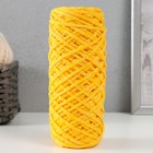 Шнур для вязания 35% хлопок,65% полипропилен 3 мм 85м/160±10 гр (желтый) - фото 321087403