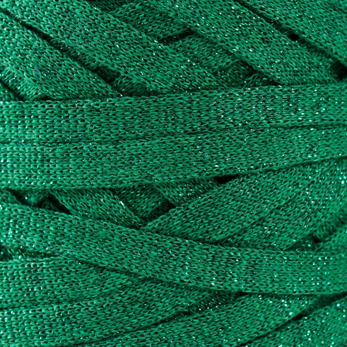 Шнур Риббон с люрексом 85м/170±5 гр (Нефрит, люрекс: Зеленый)