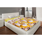 Простыня "Этель поплин" 1.5 сп Киото осень 150*210 см, 100% хлопок, поплин - Фото 1