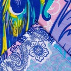 Простыня "Этель поплин" 1.5 сп Павлин роуз 150*210 см, 100% хлопок, поплин - Фото 3