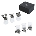 Подарочный набор рюмок-перевёртышей «Настоящему мужчине», на 3 персоны, рюмка 50 мл, нож - Фото 3