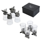 Подарочный набор рюмок-перевёртышей «Настоящему мужчине», на 4 персоны, 50 мл, колода карты, стекло, металл - Фото 3