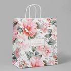 Пакет подарочный крафт, упаковка, «Моё счастье», цветы, 32 х 28 х 15 см - Фото 2