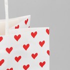 Пакет подарочный крафтовый, упаковка, «Сердца», 22 х 25 х 12 см - Фото 4