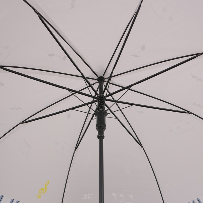 Зонт - трость полуавтоматический «Ноты», 8 спиц, R = 46 см, рисунок МИКС - фото 1908051076