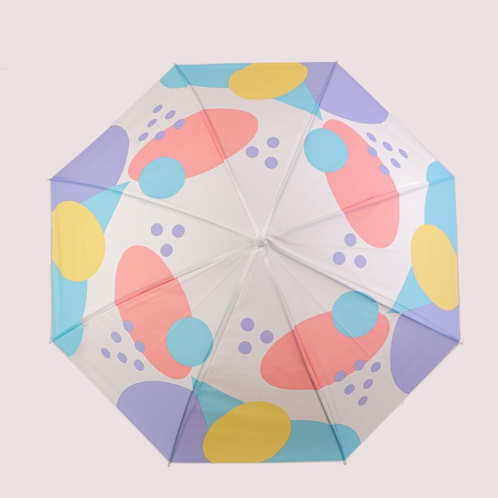 Зонт - трость полуавтоматический «Радужный круг», 8 спиц, R = 46 см, рисунок МИКС - фото 1908051121