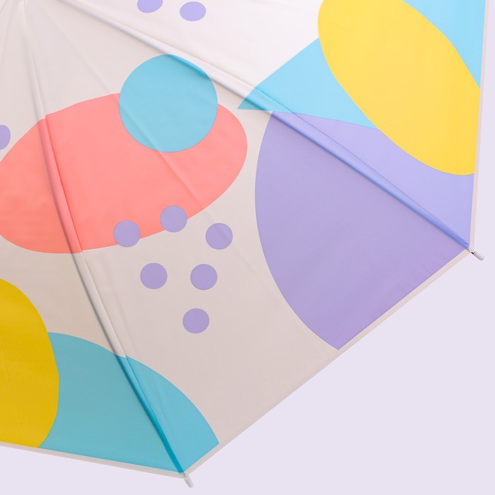 Зонт - трость полуавтоматический «Радужный круг», 8 спиц, R = 46 см, рисунок МИКС - фото 1908051122