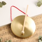 Музыкальный инструмент Гонг Music Life 15 см, колотушка в комплекте - фото 9619100