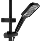 Душевая система ZEIN Z3686, верхняя и ручная лейка, ПВХ шланг, гигиенический набор, черная - Фото 10