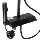 Душевая система ZEIN Z3686, верхняя и ручная лейка, ПВХ шланг, гигиенический набор, черная - Фото 11