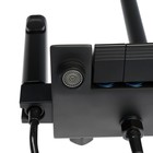 Душевая система ZEIN Z3686, верхняя и ручная лейка, ПВХ шланг, гигиенический набор, черная - Фото 15