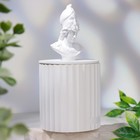 Свеча в бетоне ароматическая "Бог Арес", свежесть и белый чай, 13х7 см, соевый воск, 160 г - фото 9046850