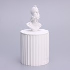 Свеча в бетоне ароматическая "Бог Арес", свежесть и белый чай, 13х7 см, соевый воск, 160 г - Фото 3