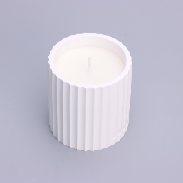 Свеча в бетоне ароматическая "Бог Арес", свежесть и белый чай, 160 гр, в коробке