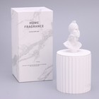 Свеча в бетоне ароматическая "Бог Арес", свежесть и белый чай, 13х7 см, соевый воск, 160 г - фото 9046858