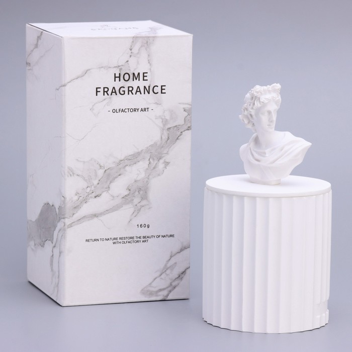 Свеча в бетоне ароматическая "Аполлон", анлгийская груша и фрезия, 160 гр, в коробке