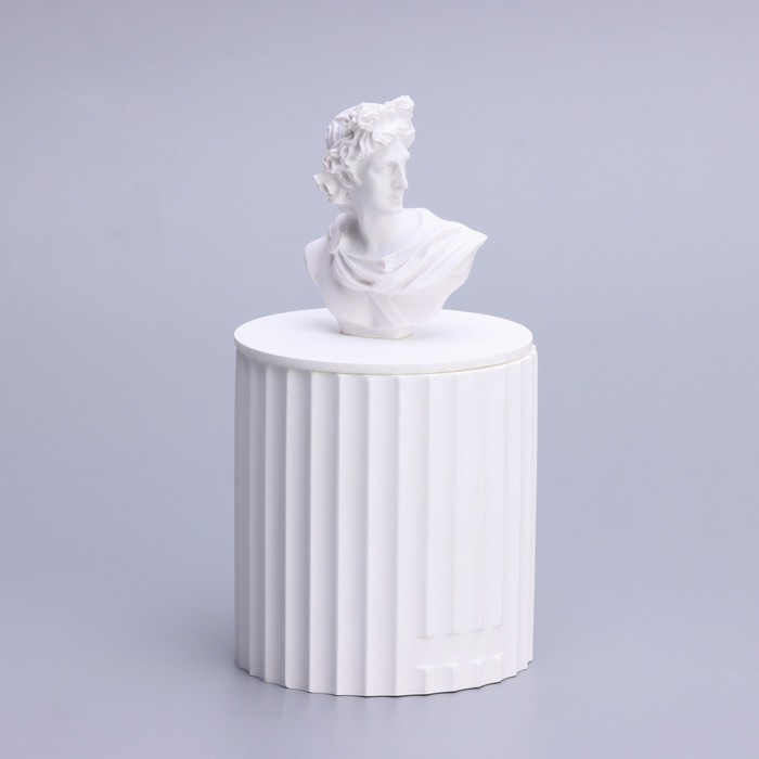 Свеча в бетоне ароматическая "Аполлон", душистый жасмин, 160 гр, в коробке