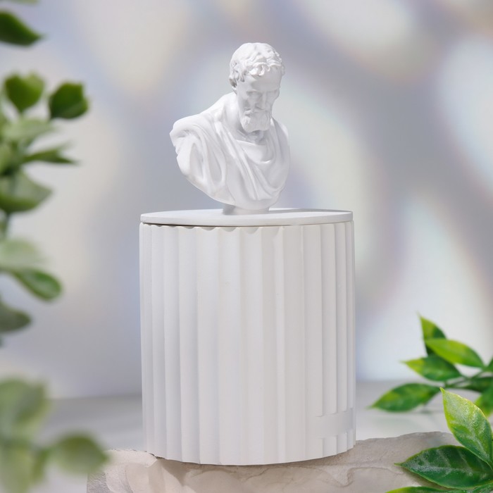 Свеча в бетоне ароматическая "Микеланджело", цветочный сад, 160 гр, в коробке
