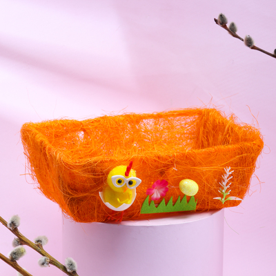 Корзина декоративная на пасху «Радость» 20×18×7 см