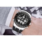 Часы наручные электронные, d=5 см, длина l=26 см, с будильником, календарем, подсветкой, 1 АТМ - Фото 3