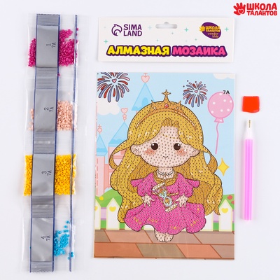 Алмазная вышивка «Манами», 13.7×18.3 см, картон, с частичным заполнением