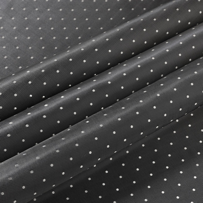 Ткань подкладочная «Горох», двусторонняя, 100 % вискоза, 1×1.4 м, серая