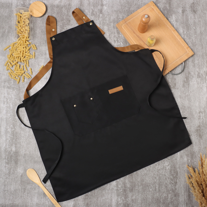 Фартук «Этель», чёрный, 69×74 см,100% п/э - Фото 1