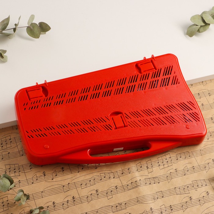 Музыкальный инструмент Металлофон Music Life, 25 тонов, футляр, 2 палочки, красный