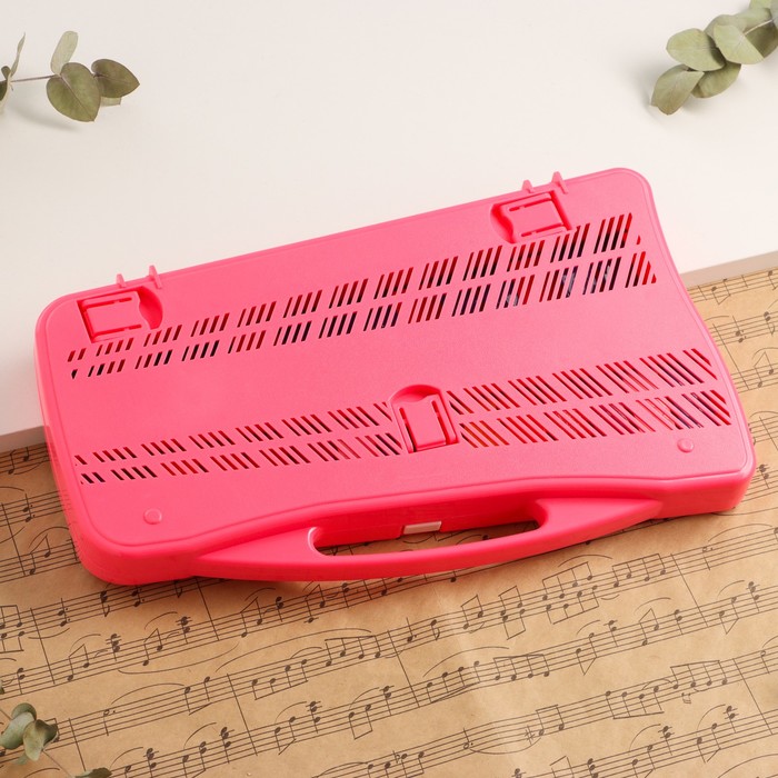 Музыкальный инструмент Металлофон Music Life, 25 тонов, футляр, 2 палочки, розовый