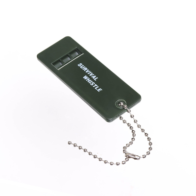 Свисток для выживания высокочастотный, до 100 дБ, пластик, 7 см, зелёный