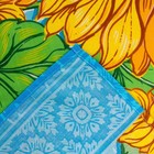 Простыня "Этель поплин" 1.5 сп Подсолнухи на голубом 150*210 см, 100% хлопок, поплин - Фото 2