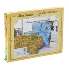 Простыня "Этель поплин" 1.5 сп Подсолнухи на голубом 150*210 см, 100% хлопок, поплин - Фото 4