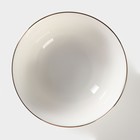 Соусник «Золотая линия», 240 мл, d=10.5 см, фарфор, белый - Фото 2