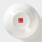 Соусник «Золотая линия», 240 мл, d=10.5 см, фарфор, белый - Фото 4